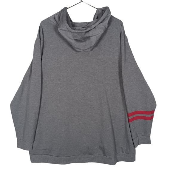 Pajamagram Hoodie Sweatshirt Size 2X Gray and Red "Loved" graphics Long Sleeves - Picture 4 of 7
